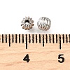 Brass Corrugated Beads KK-V011-01A-P-2