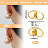 Beebeecraft 12Pcs Brass Earring Nuts KK-BBC0016-32-2
