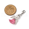 Angel Plastic Pearl & Acrylic Pendant Decorations HJEW-JM03469-3
