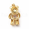 Rack Plating Brass Micro Pave Cubic Zirconia Pendants KK-G456-21G-3