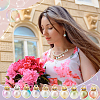  100Pcs 10 Colors Gradient Color ABS Plastic Imitation Pearl Pendants FIND-PH0023-54-6
