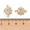 Brass Pave Clear Cubic Zirconia Connector Charms KK-S531-15G-3