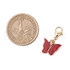Glitter Butterfly Alloy Enamel Pendant Decorations HJEW-JM03118-3