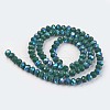 Electroplate Opaque Solid Color Glass Beads Strands EGLA-A034-P6mm-L06-2