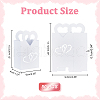 Silver Stamping Heart Packaging Handbag Holder KBAG-WH0045-05A-2