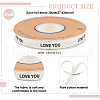 30 Yards Cotton Love You Word Printed Ribbon OCOR-WH0086-87B-2
