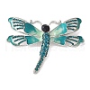 Dragonfly Alloy Rhinestone Brooches for Backpack Clothes JEWB-M067-05B-P01-1