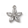 Brass Micro Pave Cubic Zirconia Charms KK-D371-04F-P-1