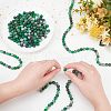 Olycraft 8 Strands 8 Style Frosted Natural Mixed Gemstone Round Beads Strands G-OC0002-06-3