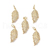 Brass Micro Pave Cubic Zirconia Pendants KK-E068-VF294-4