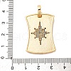 Brass Micro Pave Cubic Zirconia Pendants KK-U076-02G-4