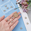 Beebeecraft Brass Micro Pave Pale Turquoise Cubic Zirconia Charms ZIRC-BBC0001-09-3