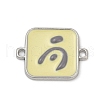 Alloy Light Yellow Enamel Connector Charms FIND-XCP0003-32-1