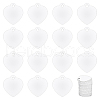BENECREAT 30Pcs Blank Double-sided Heat Transfer Aluminium Pendants DIY-BC0012-89C-1