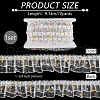 FINGERINSPIRE 10 Yards Double Layer Polyester Pleated Lace Trim DIY-FG0006-46-2