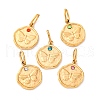 304 Stainless Steel Rhinestone Pendants STAS-I331-13G-A-1