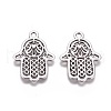 Tibetan Style Filigree Alloy Pendants TIBEP-5262-AS-FF-2