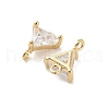 10Pcs Brass Crystal Rhinestone Connector Charms KK-V006-04G-01-3