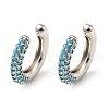 Cubic Zirconia C-Shaped Cuff Earrings EJEW-G295-19P-03-1