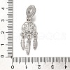 Rack Plating Alloy Rhinestone European Dangle Charms PALLOY-P307-08P-3