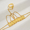 Copper Middle Eastern Brass Coin Chains Bracelet with Tassel Pendant SV3289-5