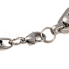 Tarnish Resistant 201 Stainless Steel Oval Link Chain Bracelets BJEW-B078-79P-3