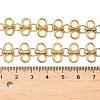 304 Stainless Steel Bowknot Ring Link Chain Necklaces for Women NJEW-Z086-03G-3