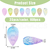 DICOSMETIC 160Pcs 8 Colors Glass Pendants GLAA-DC0001-35-2