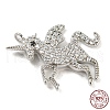 925 Sterling Silver Micro Pave Cubic Zirconia Pendants STER-Q190-01P-1