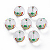 Transparent Glass Enamel Beads GLAA-N049-017-1