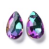 Faceted Teardrop Glass Pendants X-GLAA-O008-A21-2