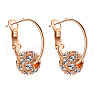 Alloy Rhinestone Round Beaded Hoop Earrings FS-WGCC791-02-1