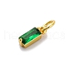 Brass Pave Cubic Zirconia Charms KK-F894-13G-03-2