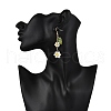 Electroplate Glass Dangle Earrings EJEW-TA00652-01-3
