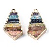Rainbow Color Natural Imperial Jasper Pendants G-S359-329-2