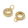Brass Micro Pave Cubic Zirconia Pendants KK-C092-13G-2