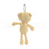 PP Cotton Mini Animal Plush Toys Bear Pendant Decoration HJEW-C002-02-2
