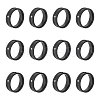 Unicraftale 12Pcs Crystal Rhinestone Grooved Finger Ring RJEW-UN0002-46EB-1