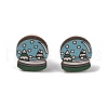 Christmas Wood Stud Steel Needle Earrings EJEW-U016-03P-04-2