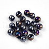 Electroplate Pearlized Glass Pearl Beads EGLA-T021-14A-02-1