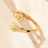 Brass Cuff Rings for Women RJEW-U044-B-3