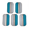 Transparent Resin & Wood Pendants RESI-T057-64A-1