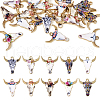 Boutigem 20Pcs 10 Styles Zinc Alloy Enamel Pendants ENAM-BG0001-01-1