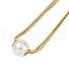 Ion Plating(IP) 304 Stainless Steel 2-Strand Snake Chain Necklaces NJEW-D080-07G-1