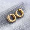 Brass Micro Pave Cubic Zirconia Earrings EJEW-R025-15G-2