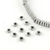 Square Electroplated Non-magnetic Synthetic Hematite Bead Spacers G-R259-77G-1