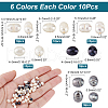 WADORN 60pcs 6 style Natural Cultured Freshwater Pearl Beads PEAR-WR0001-03-2