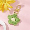 Handmade Cotton Knitting Flower Pendant Decorations HJEW-JM02700-1