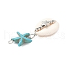 2Pcs Natural Mixed Cowrie Shell Pendants PALLOY-JF03860-4