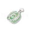 Glass Seed Beaded Hot Air Balloon Pendants PALLOY-MZ00662-4
